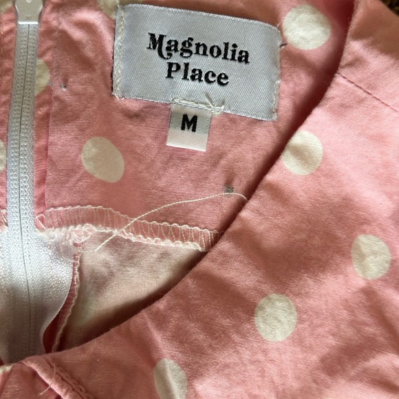 Magnolia place size medium polka dot pink dress - Picture 2 of 4